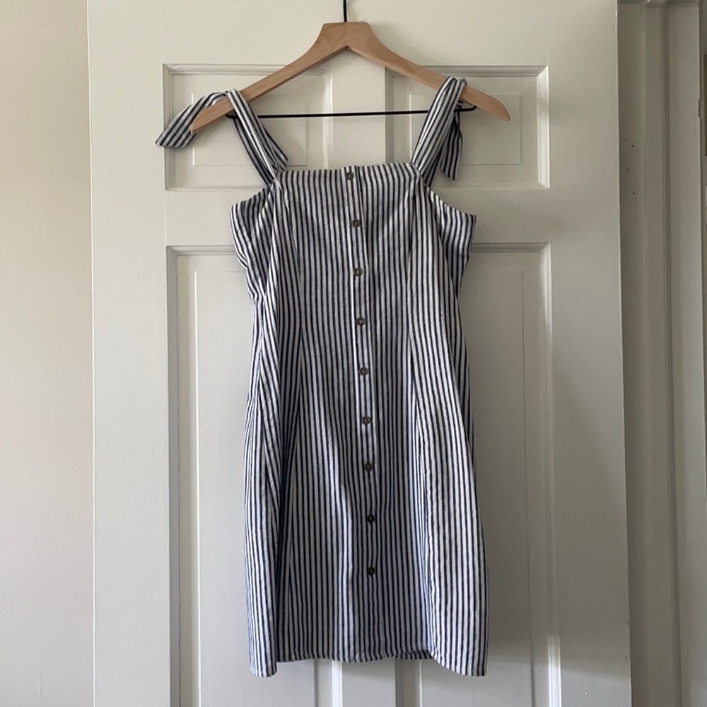Coastal Striped Tie-Strap Sundress